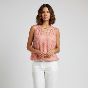 NWT Liz Claiborne Charleston Pink Sleeveless Blouse